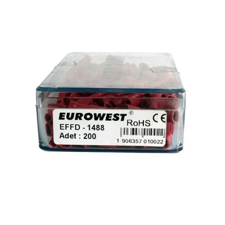 Eurowest 0,50-1,50mm Tam İzoleli Dişi Faston Kablo Ucu ( 1 Kutu 200 Adet ) ürün görseli 1