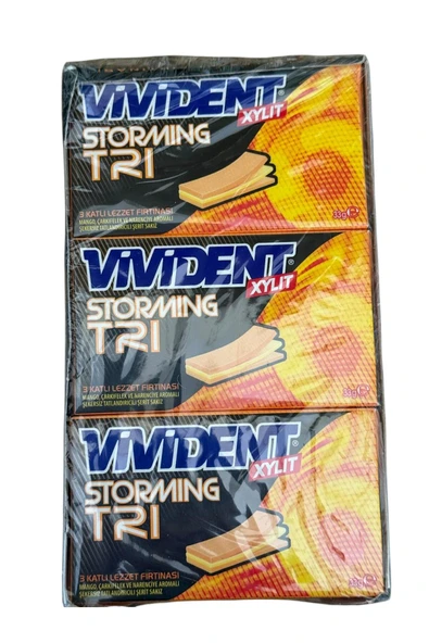Vivident Storming Mango, Çarkıfelek ve Narenciye Aromalı Şekersiz Sakız 33 g x 18 Adet - Resim 4