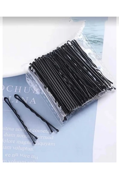 DOĞALYA Kadın Siyah Tel Toka 50 Adet - Resim 3