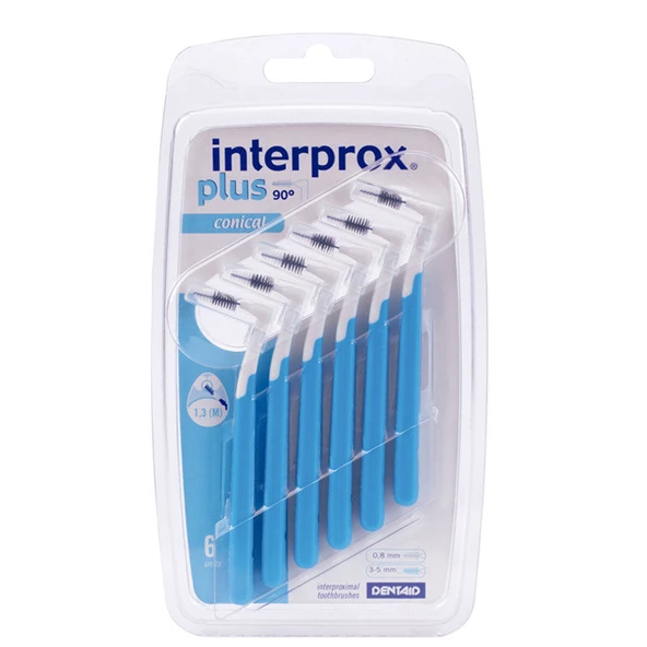 Dentaid INTERPROX Plus 2G Conical Blister 6 Adet - Mavi ürün görseli