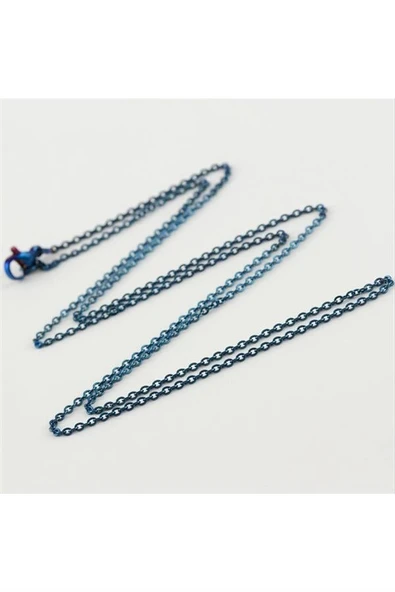 Ters Düz Çelik Zincirli Kolye 50 cm