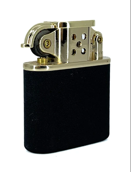 Zorro Benzinli Çakmak - Gold Black Crackle - Resim 2