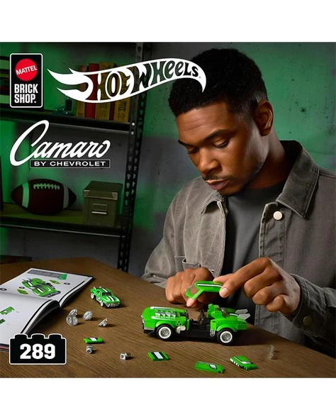 Hot Wheels Speed Serisi Custom 68 Camaro 289 Parça Araba Yapım Seti JFT16 - Resim 7