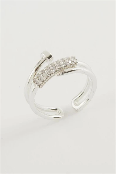 Çivi Zirkon Taşlı Yüzük