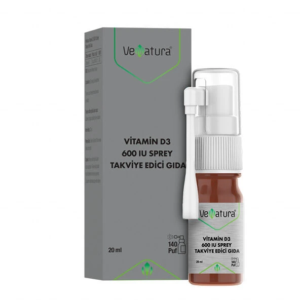 VeNatura Vitamin D3 600 IU Sprey Takviye Edici Gıda 20 ml ürün görseli