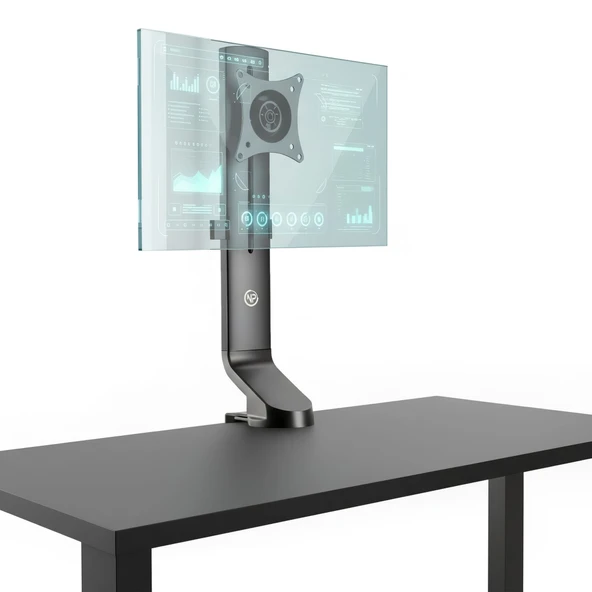 NPO STD2101B 17"-32" VESA Uyumlu 180° Yükseklik Ayarlı Kablo Yönetimli Tekli Monitör Standı ürün görseli