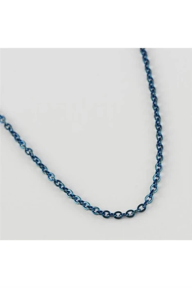Ters Düz Çelik Zincirli Kolye 50 cm - 4