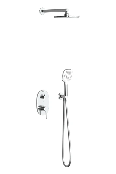 Teska Sardes İki Yönlü Duş Seti-Krom ürün görseli