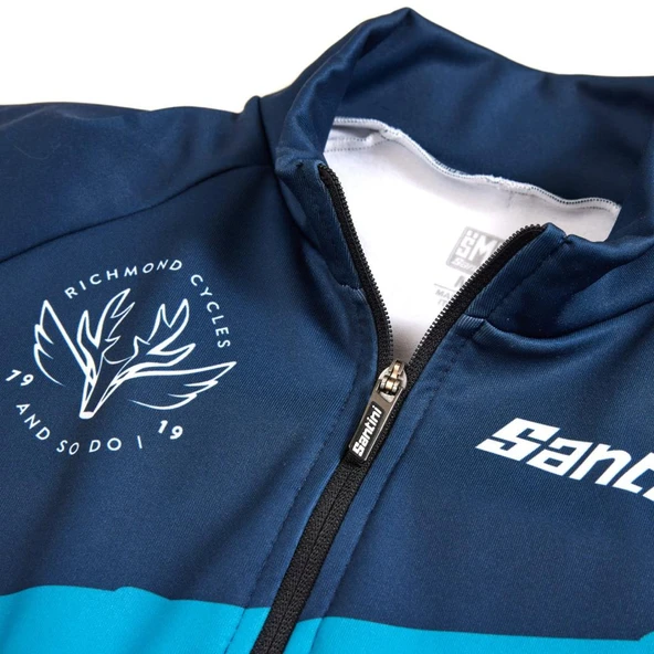 Santini Deep Winter Termal Erkek Kışlık Bisiklet Forması Richmond Cycles 9C216075DEEP - Resim 5