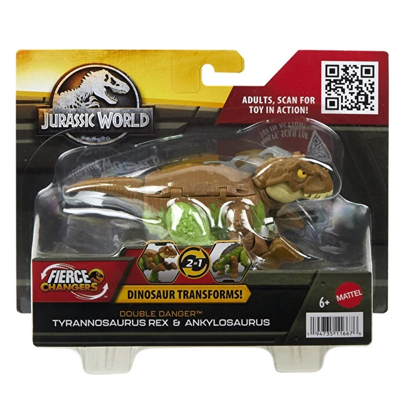 Jurassic World Double Danger HLP05 HLP06 Tyrannosaurus Rex ve Ankylosaurus - Resim 4