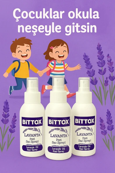 Bittox Çocuklar İçin Lavanta Yağlı Bit Kovucu Saç Spreyi 100 Ml- Bit kovucu Sprey - Resim 2