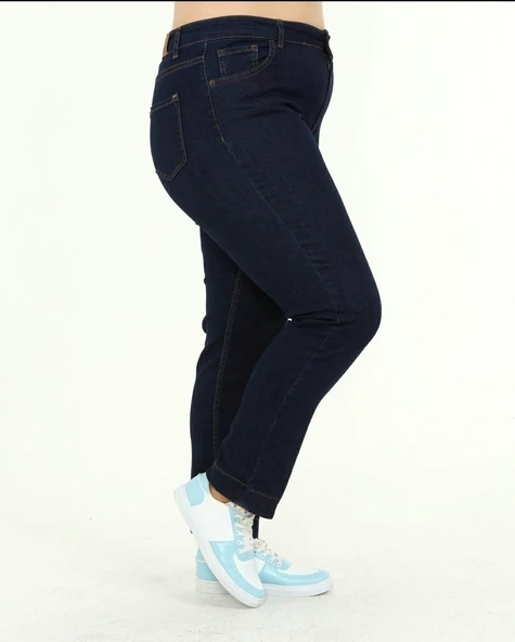 IŞŞIL 540-Büyük Beden Bilek Boy Esnek Kot Pantolon - 8