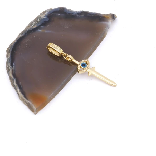 Ajda Charm Çelik Altın Kaplama Kadın Göz Model-CHR-119 ürün görseli 1