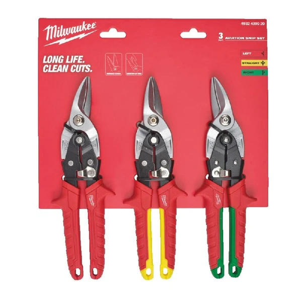 Milwaukee Kaportacı Makası 3'Lü Set (Sağ-Sol-Düz) 4932499020 - Resim 2