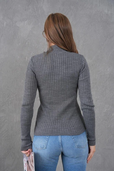 IŞŞIL 15861-Yarım Balıkçı Yaka Esnek Triko Body - 7