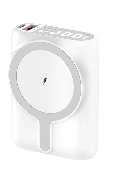 Fuchsia J31 10.000 mAh 20W PD Magsafe Powerbank - Beyaz ürün görseli 1