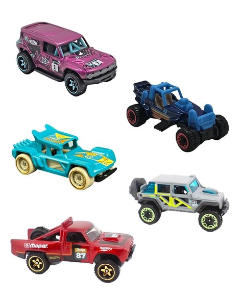 Hot Wheels Beşli Araba Seti Baja Blazers JBJ82 - Resim 2