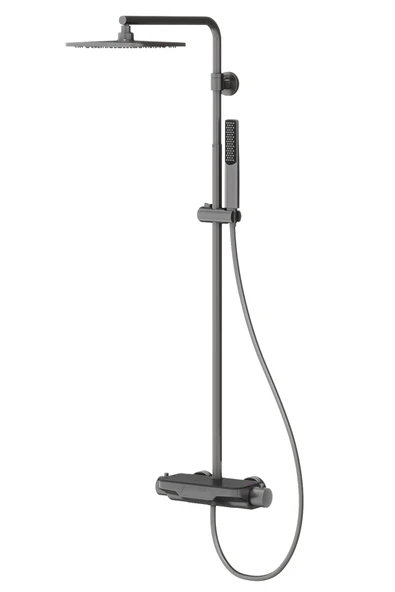 Perla Termostatik 3 Yönlü Duş Kolonu-Gun Metal ürün görseli