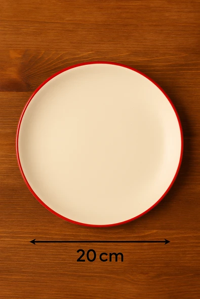 Sesamos 6 lı Pasta Seti- 20 Cm. Petrol Kırmızı ürün görseli 1