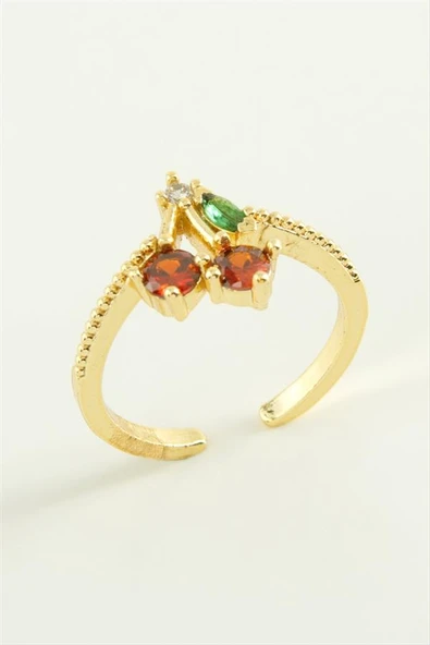 Kiraz Zirkon Taşlı Yüzük