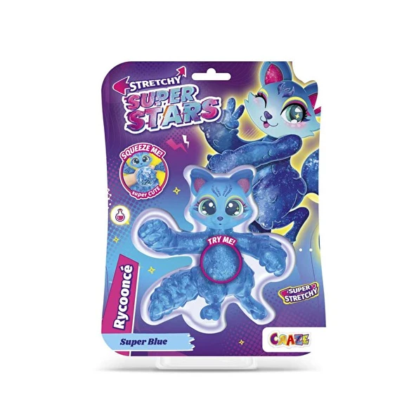 Superstars Super Blue Rycoonce Stretchy Figür - Resim 3