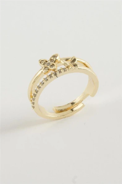 Kelebek Zirkon Taşlı Yüzük