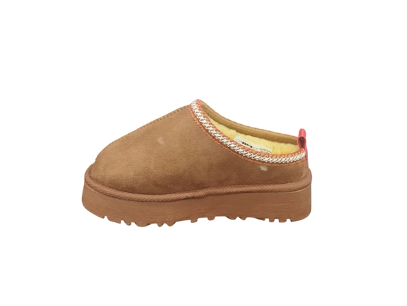 Punto 696083Z İçi Kürklü 4 cm Topuk Boyu Günlük Süet Kadın Terlik Bot - 6