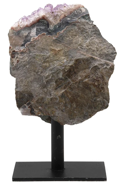 Ametist Doğal Taş Standlı Ham Parça - 474 Gr. - Resim 2