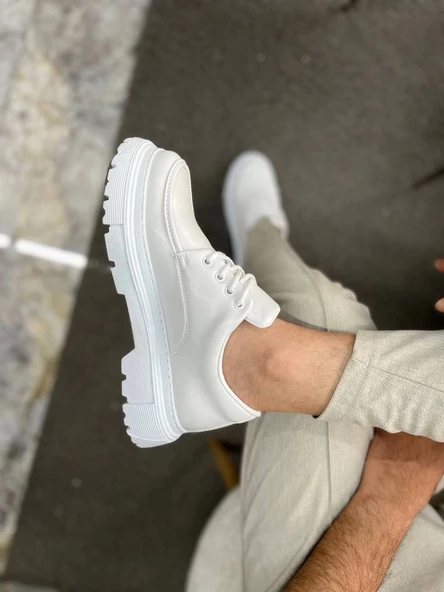 KB-X6 Kuback Beyaz Cilt Günlük Erkek Ayakkabı - Resim 2