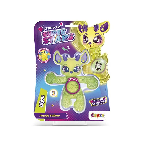 Superstars Pearly Yellow Bijou Stretchy Figür - Resim 2