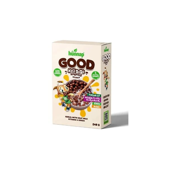 Hünnap Good Keçi Sütlü Kakaolu Gevrek 240 g ürün görseli