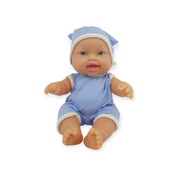 Kıyafetli Et Bebek 35 cm - LMN208 - Mavi ürün görseli