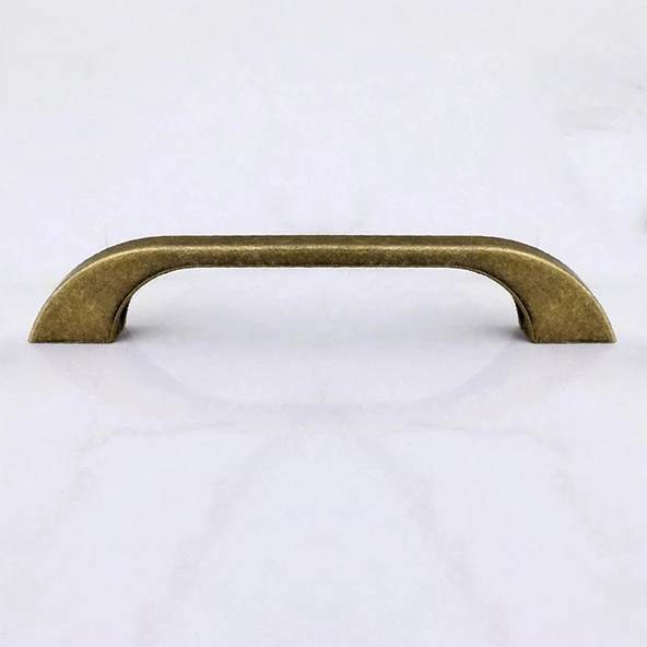 Mobilya Mutfak Dolabı Dolap Kulpu Kulbu Kulpları 128 mm - 12.8 cm Eskitme Antik Sarı Metal - Resim 3