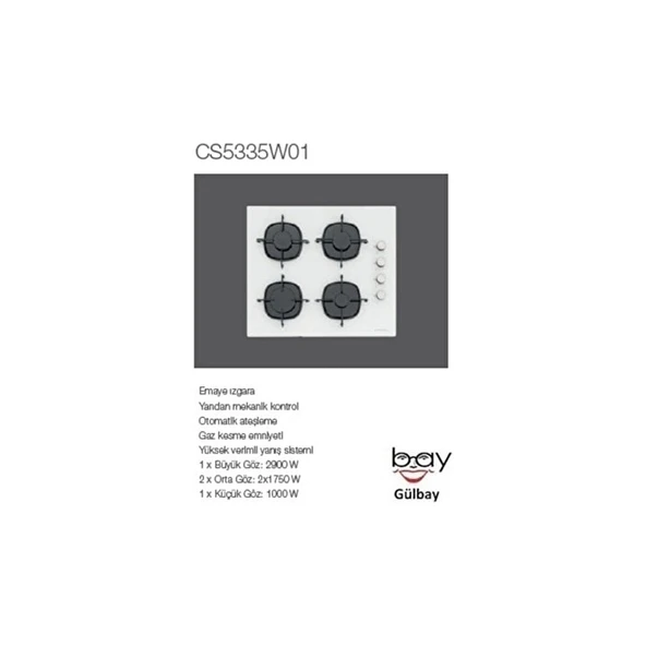 Silverline 3'lü Beyaz Cam Ankastre Set (3490 Oslo 60 BEYAZ+CS5335W01+BO6502W02) - Resim 3