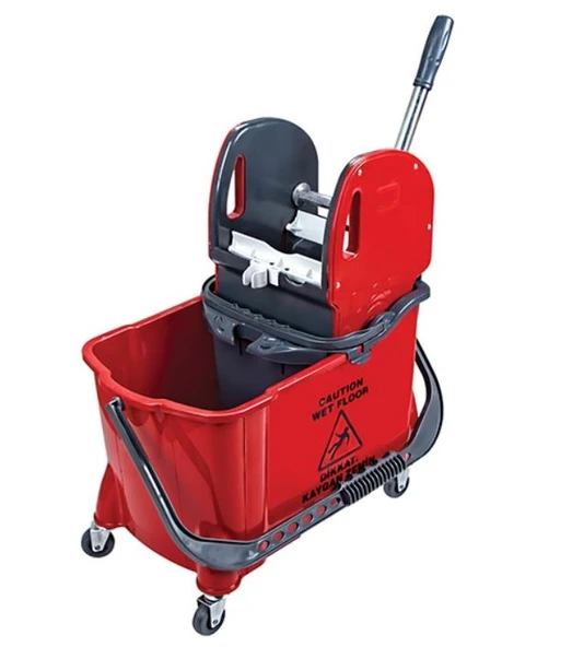 Omnipazar UCTM HTS731 Mimoza Hünerli Tekerlekli Temizlik Seti Plastik Presli - 2