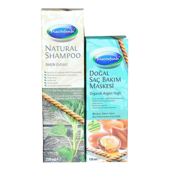 Isırgan Şampuan 250 ML + Argan Yağlı Saç Maskesi 150 ML ürün görseli