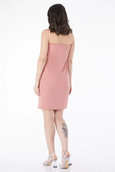 Bağcık detaylı abiye elbise - Resim 5