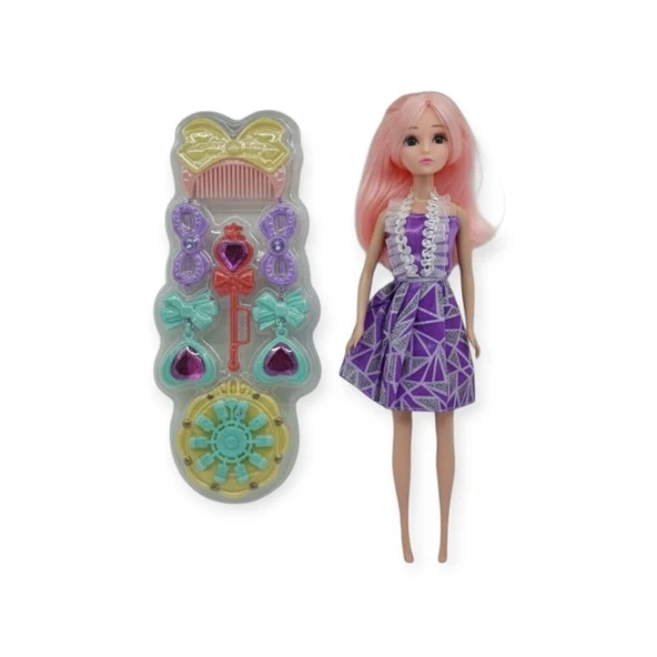 Prenses Bebek Makyaj Seti - Mor - Resim 2