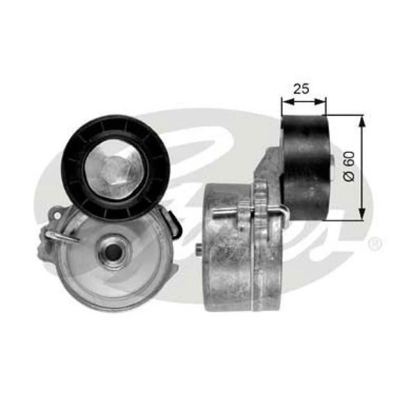 Psa Alternator Gergi Rulmanı Kutuklu Partner II Berlingo II P206 Expert Jumpy Xsara II Dw8b (klimalı) - Gates T39033 ürün görseli