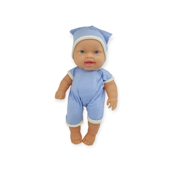 Kıyafetli Et Bebek 35 cm - LMN208 - Mavi - Resim 2