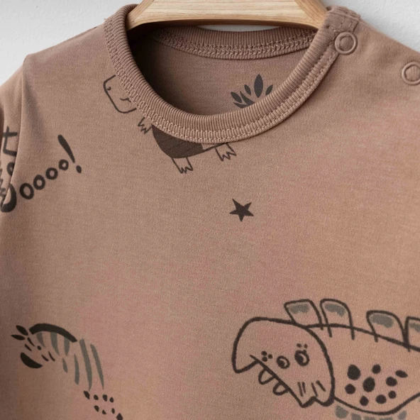 Eslenza Baby Organik 2'li Tulum 0049 Kahve - 2