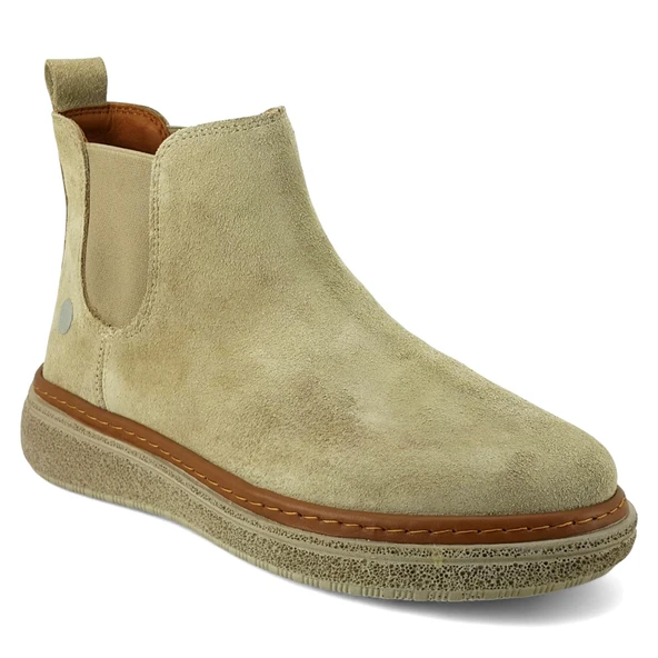 Mammamia 1065 25KB Kadın Günlük Bot Bej Süet ürün görseli 1