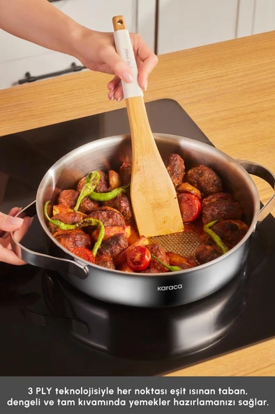 Power Steel 316+ 3Ply Discovery İndüksiyon Tabanlı 8 Parça Çelik Tencere Seti - 9