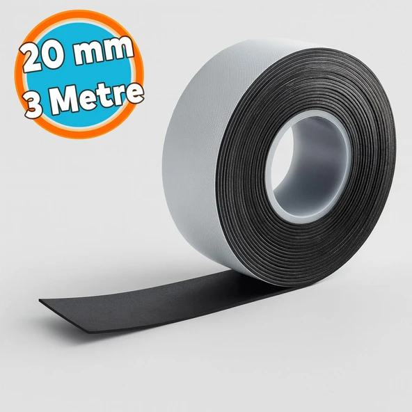 Eriyen Bant 20 mm x 3 Metre Su Geçirmez Boru İzolasyon ve Sızdırmazlık Dayanıklı Tamir Bandı Gri ürün görseli