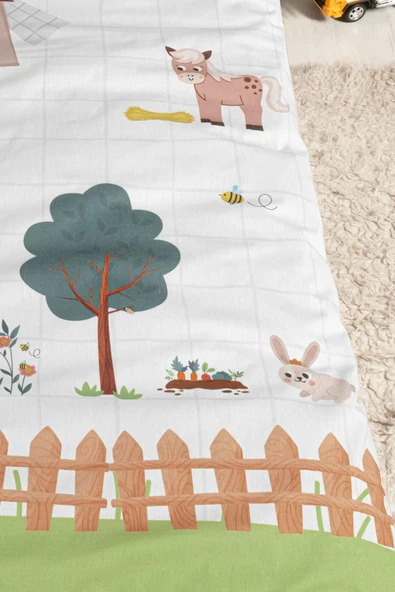 Kanz Ranforce Bebek Nevresim Takımı Knz-001 Farming - Resim 4