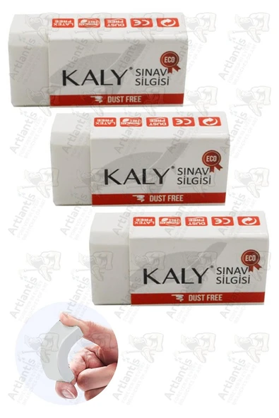 Sınav Silgisi Beyaz Silgi Orta Boy 3 Adet Silka Kaly Yumuşak Sınav Silgisi Ufalanmayan Okul Büro