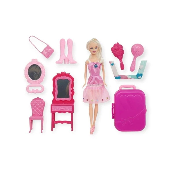 Anlily Makyaj Seti ve Seyahat Bavullu Bebek Seti - 02454 ürün görseli