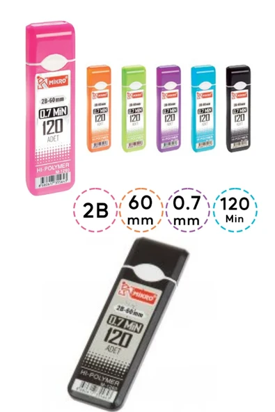 120 li uç 07 mm (1 paket) 60 mm  mikro ürün görseli 1