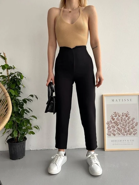 Atlas fletolu pantolon siyah ürün görseli