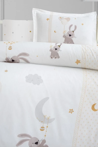 Kanz Ranforce Bebek Nevresim Takımı Knz-001 Bunny Dream - Resim 3